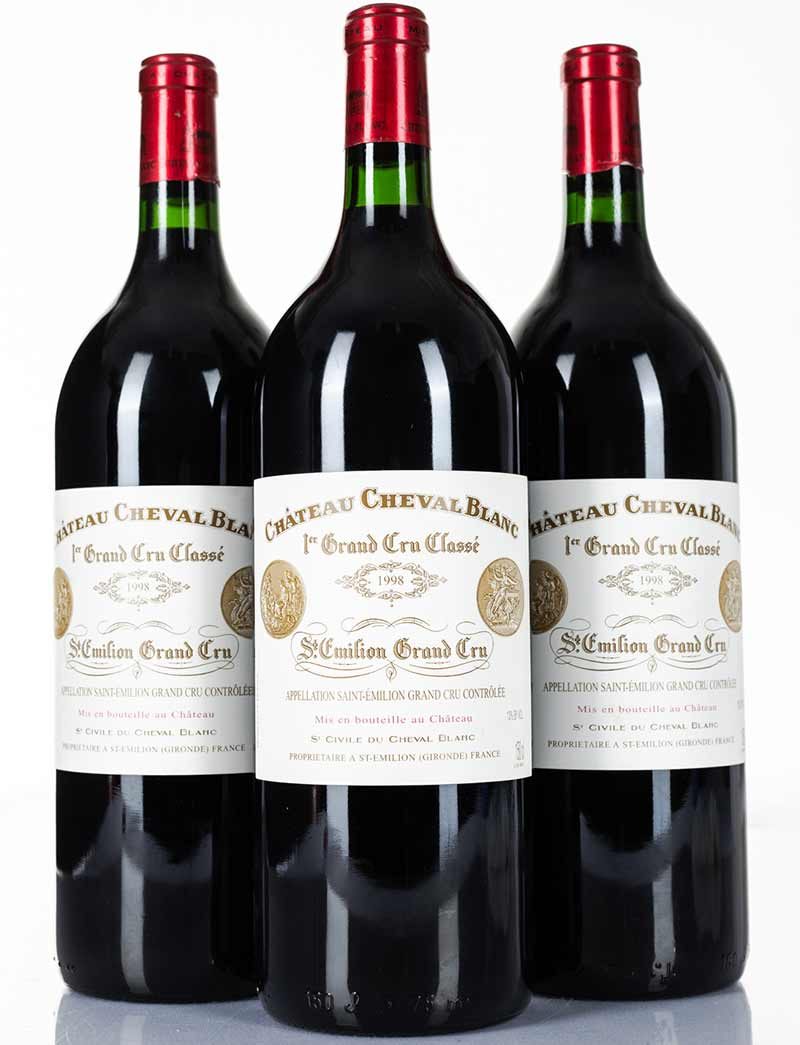 Lot 199: 3 magnums 1998 Chateau Cheval Blanc