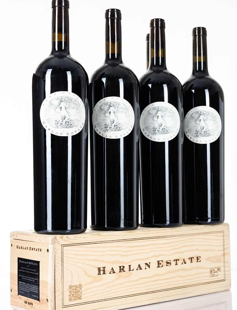 Lots 599 & 607: 1 each magnums 1988, 1999 & 2003, 2 magnums 2007 Harlan Estate Red in OWC